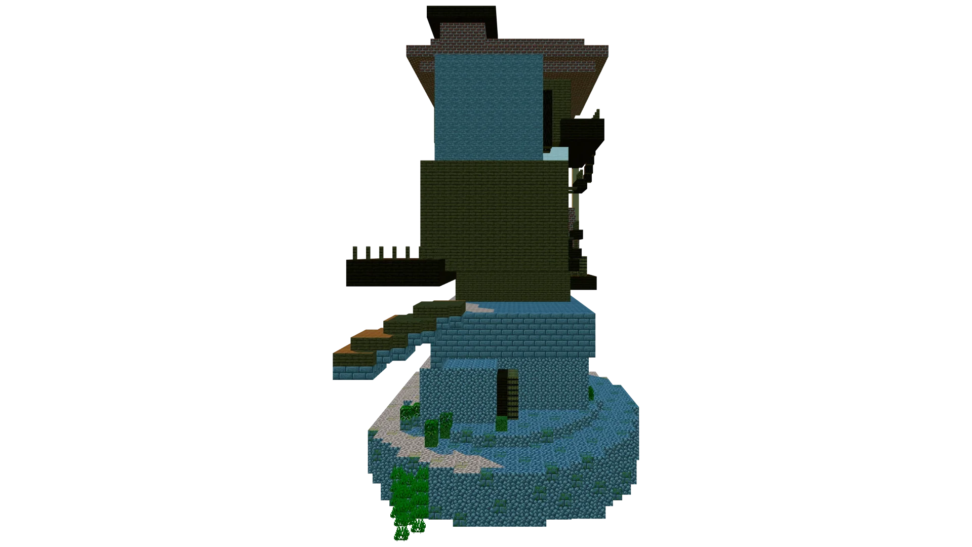Seaside Timber House with Crane · right view