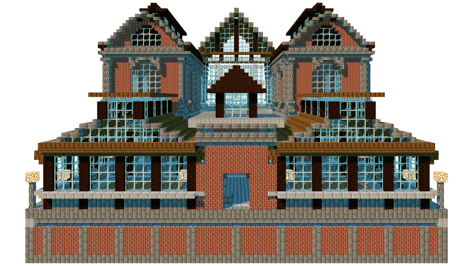 Industrial Steam Hall Shell · front view