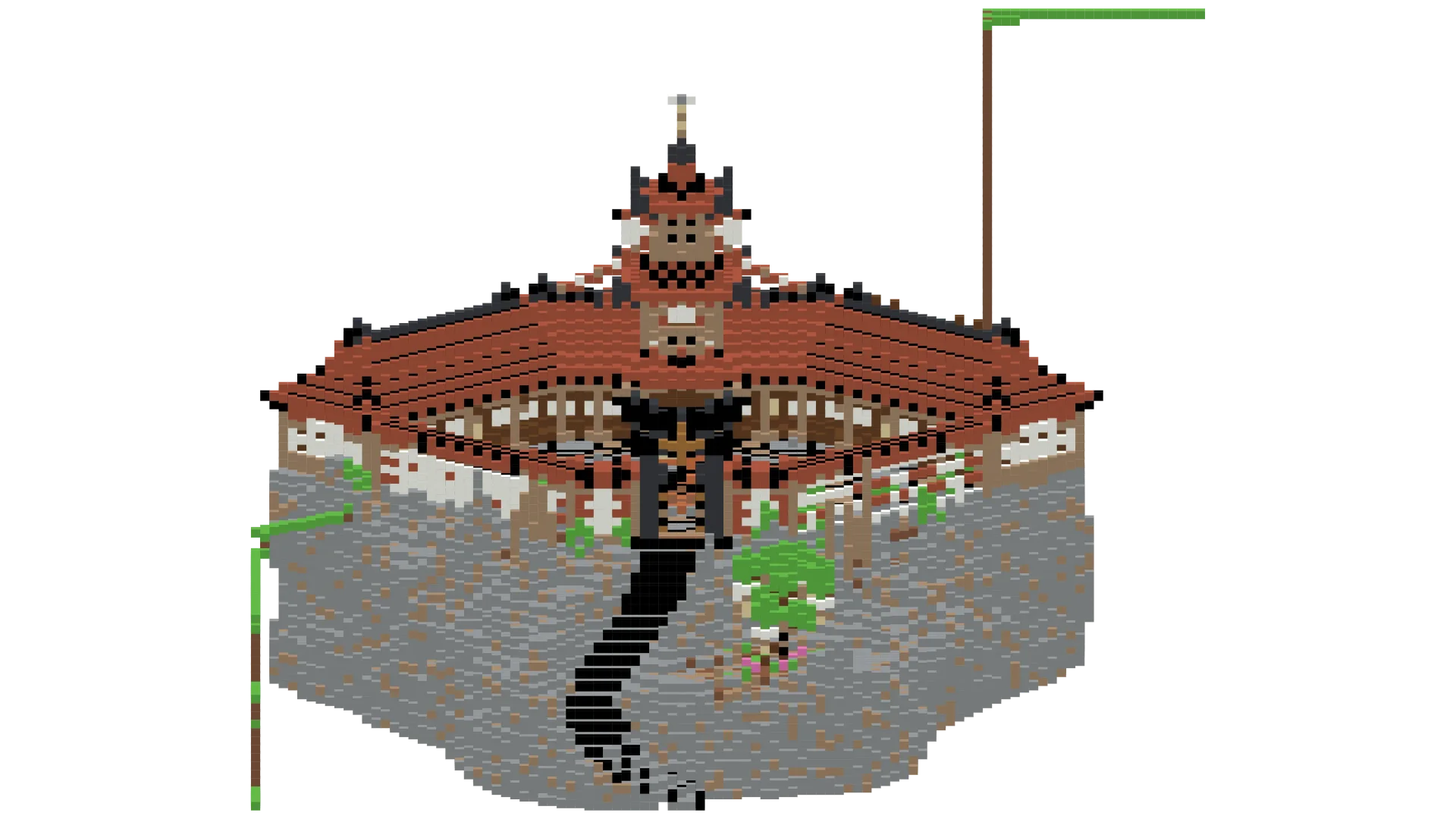 Japanese Cliffside Temple · left view