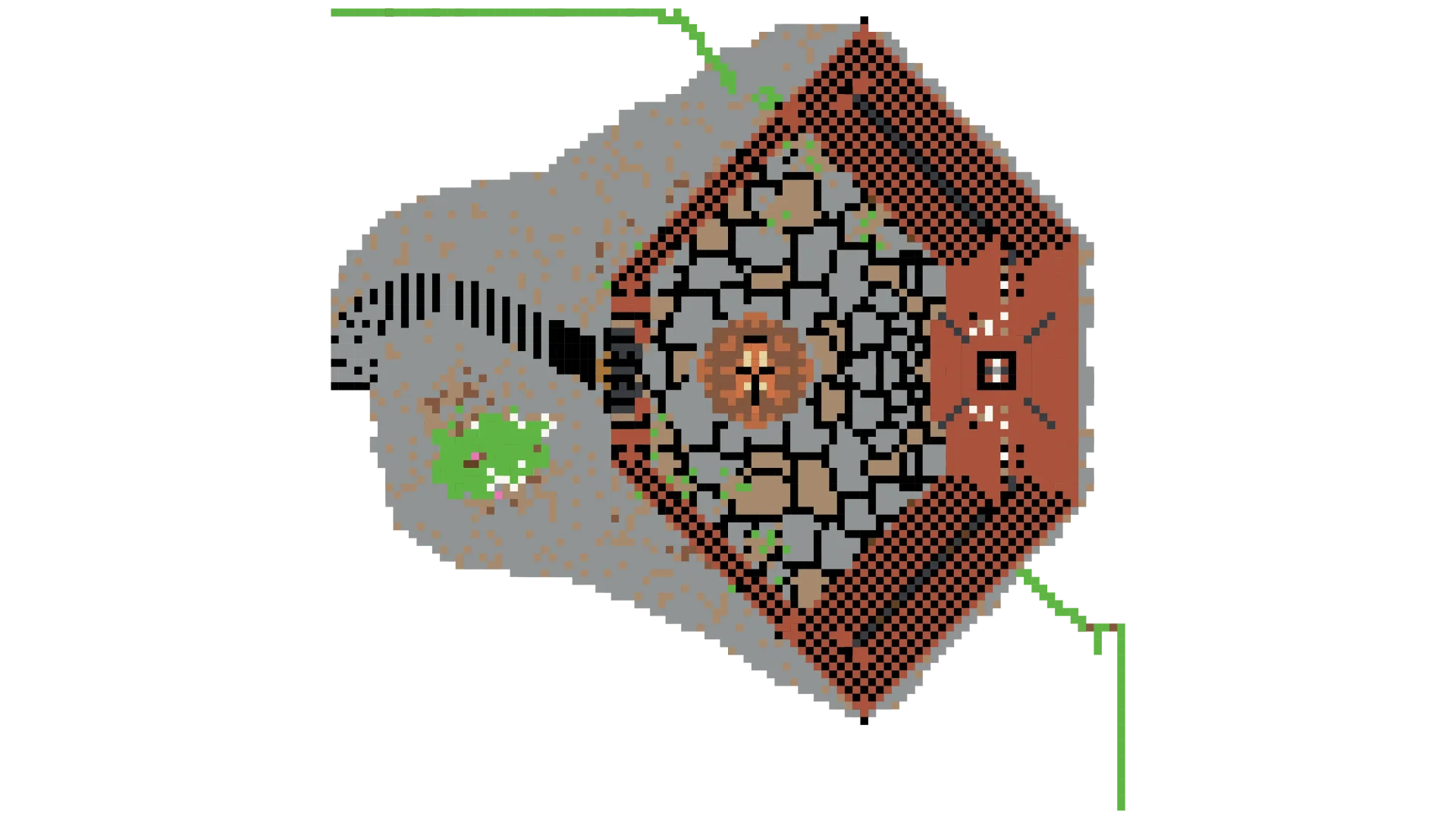 Japanese Cliffside Temple · top view