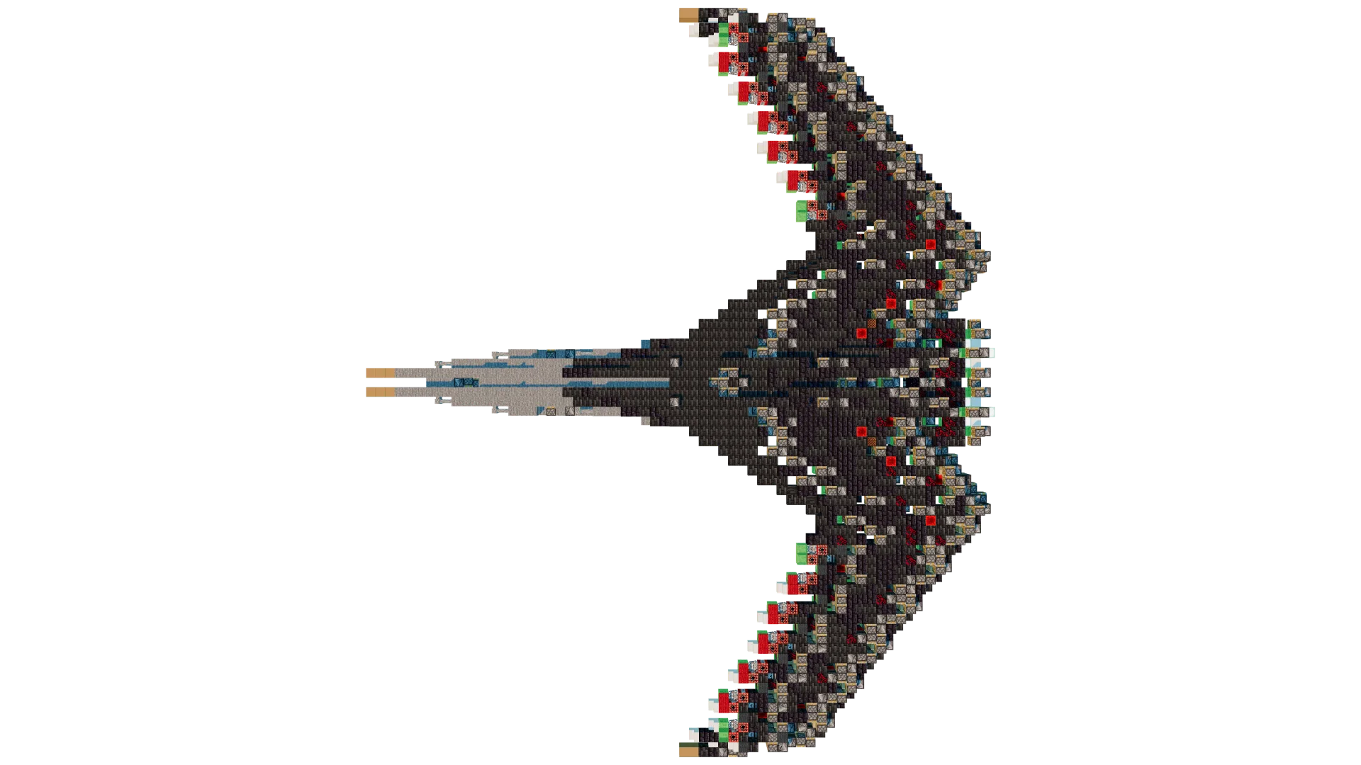 Unstable Bomber Flying Machine · top view