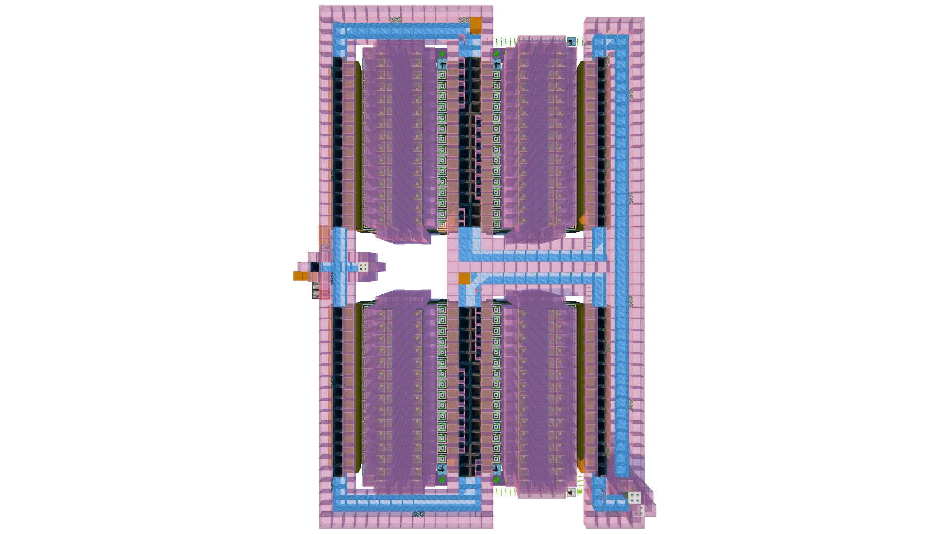 Automated Bamboo Crafter Farm · top view