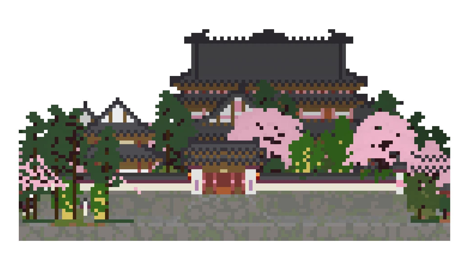 Temple Courtyard · back view