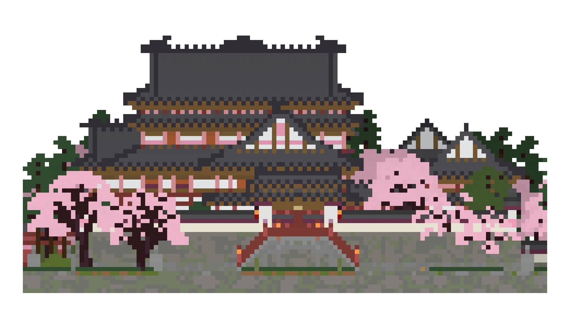 Temple Courtyard · front view