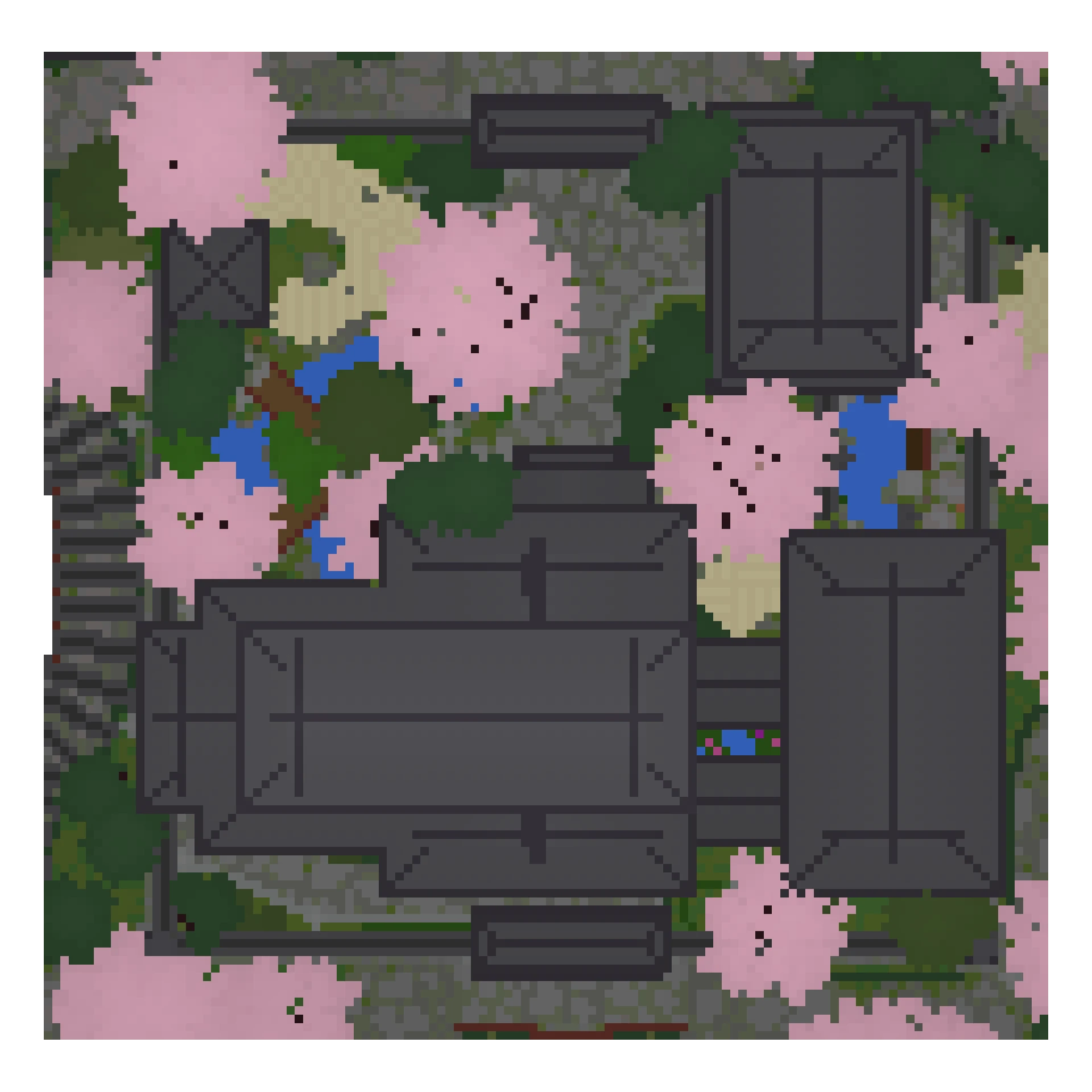 Temple Courtyard · top view